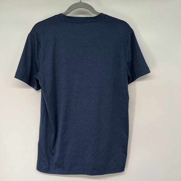 Alblanc AthleticT-Shirt Men's Sz Large Navy Blue Crew Neck Short Sleeve AB7108 - Picture 2 of 7